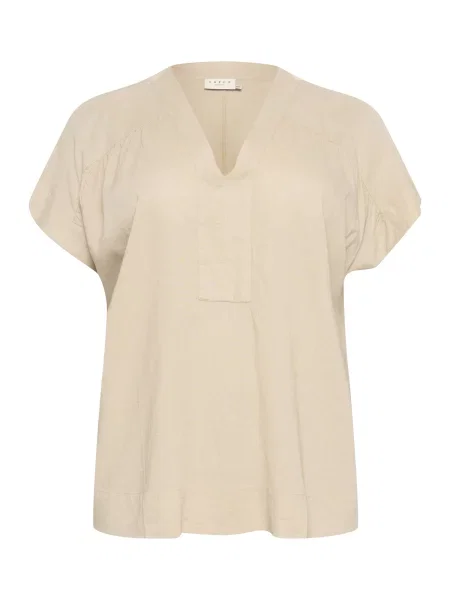 KAFFE CURVE Tricou Mille taupe gri