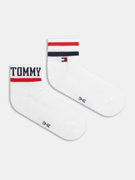 Чорапи Tommy Jeans 2 чифта бяло