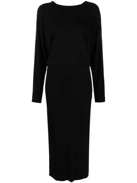 Rochie maxi Khaite drapată de costum negru