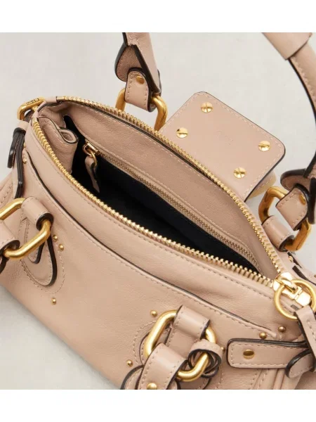 Geanta de piele Chloé din piele roz