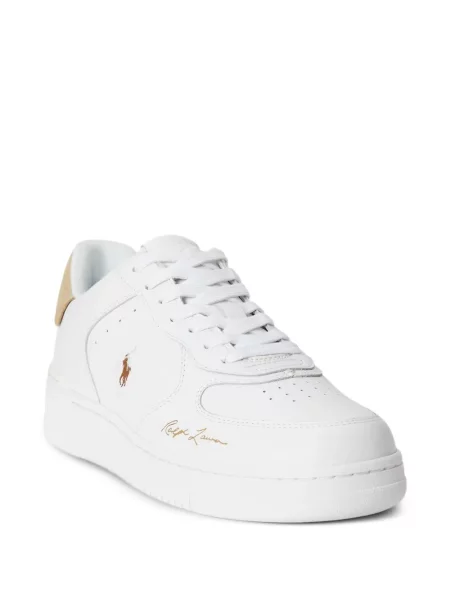 Δερμάτινο polo Polo Ralph Lauren με αυτόγραφο λευκό