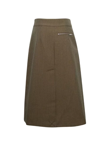 Kostkované midi sukně 3.1 Phillip Lim hnědé