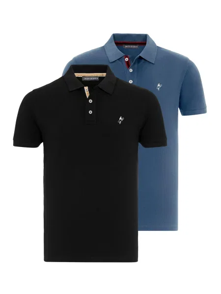 Jacey Quinn Tričko modrá / čierna biela