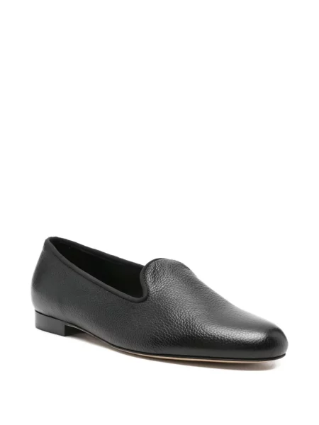 Δερμάτινα loafers Toteme μαύρο