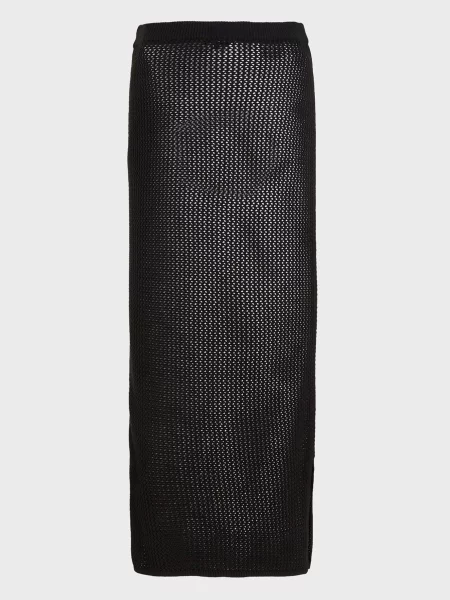 Макси джинсовая юбка Tommy Jeans черная