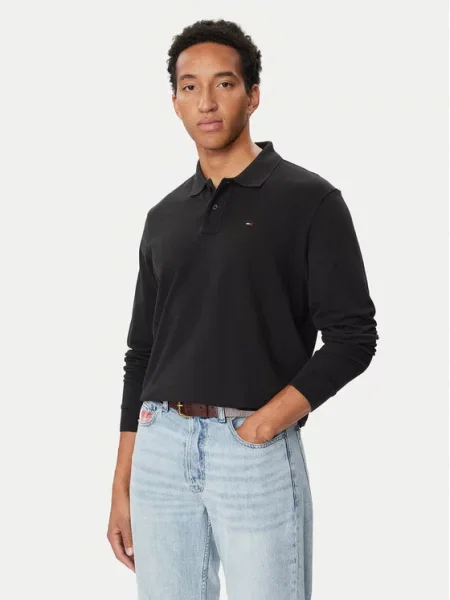 Tommy Jeans Тениска с яка и черен