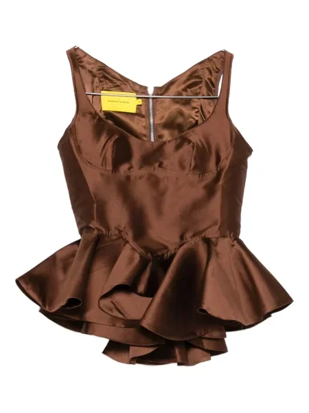 Bluzka Marques'almeida z baskinką brązowa