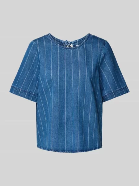 Bluzka jeansowa o linii A z czystej bawełny model ‘TRILLE’ Vero Moda niebieska