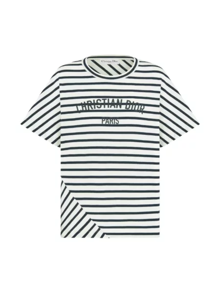 Wielobarwność koszulka Dior w paski