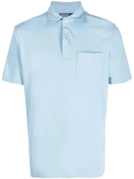 Majica Polo Ralph Lauren od brušene kože karirana s printom ružičasta
