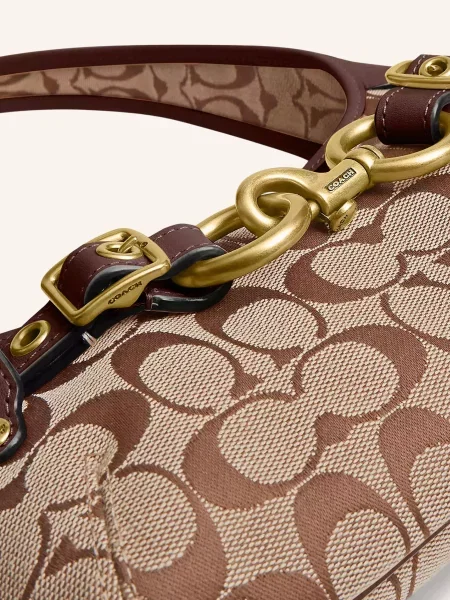 Coach Torebka Na Ramię beige beżowa