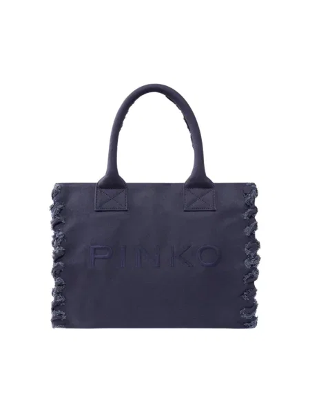 Shopperka Pinko płócienna niebieska