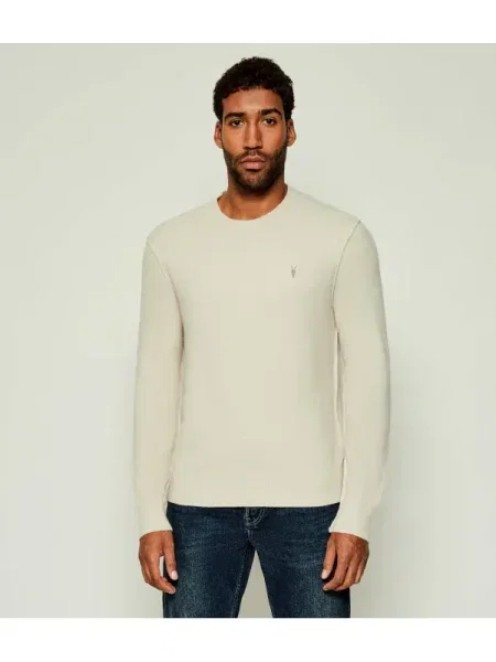 All Saints Pulover STATTEN | regular fit cu adaos de lână alb