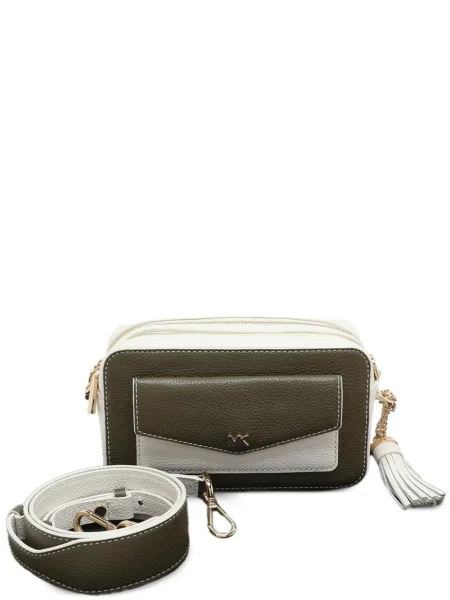 Geanta de piele Michael Kors din piele cu bretele alb