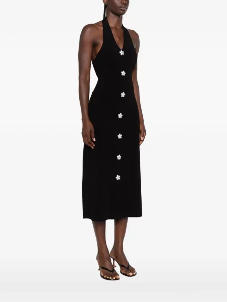 Rochie midi Maje cu model floral negru