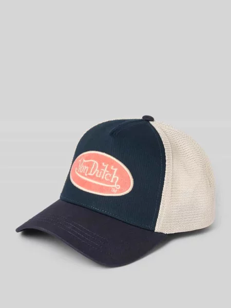 Czapka z daszkiem typu trucker z mieszanka bawełny model CASQUETTE' Von Dutch granatowa