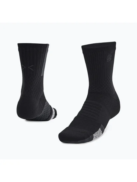 Мъжки чорапи Under Armour Curry AD Playmaker 1P Mid black/anthracite/black черно