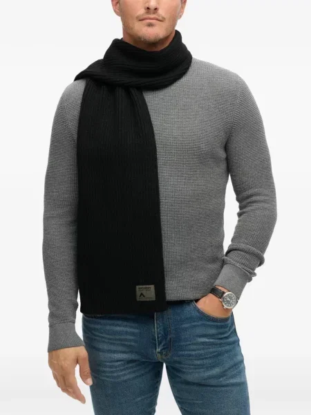 Fular Superdry tricotate negru
