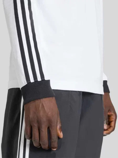 Longsleeve z przeszyciem z logo Adidas Originals biała