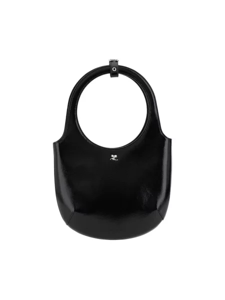 Torebka skórzana Courreges skórzana czarna