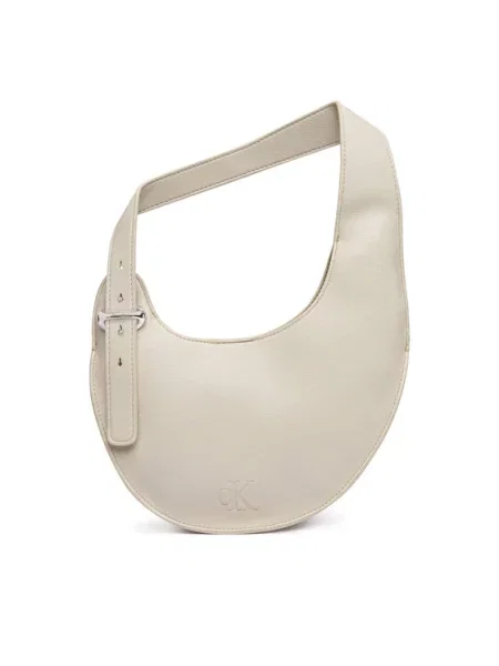 Calvin Klein Τσάντα Asym Buckle Shoulder Bag Κρεμ