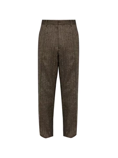 Pantaloni Dsquared2 cu model herringbone maro