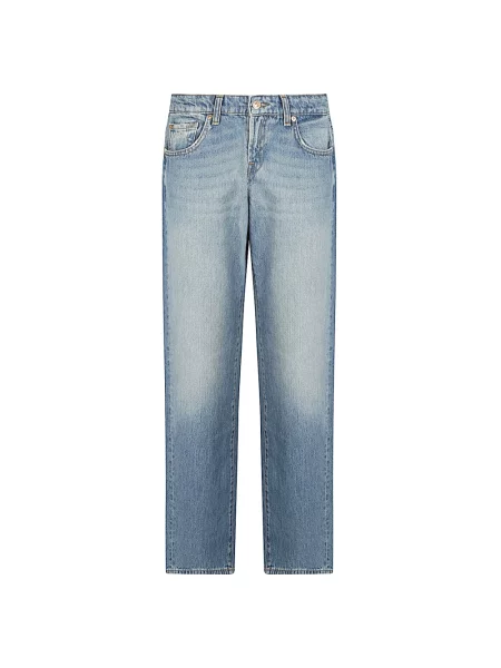 Jeansy straight leg 7 For All Mankind niebieskie