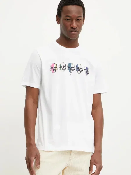 PS Paul Smith tricou din bărbați cu imprimeu alb