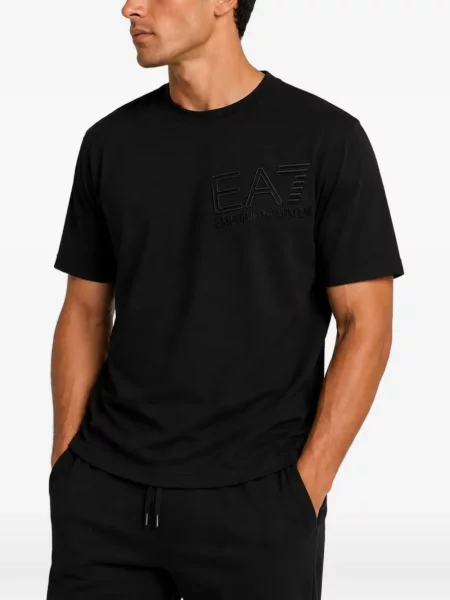 Tricou Emporio Armani cu imagine negru