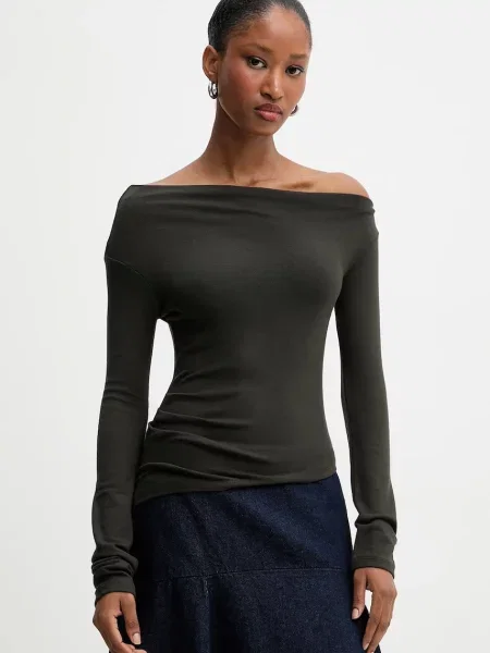 Majica z dolgimi rokavi Answear.LAB zelena