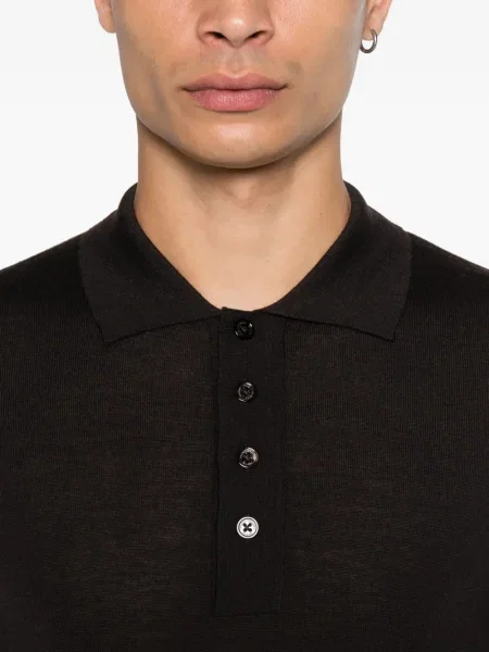 Lung tricou polo Paolo Pecora maro