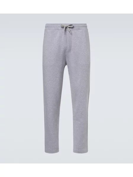 Tepláky Brunello Cucinelli jersey šedé