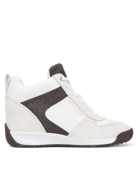Sneakersy MICHAEL Michael Kors Nikko S2 Wedge Trainer bílá