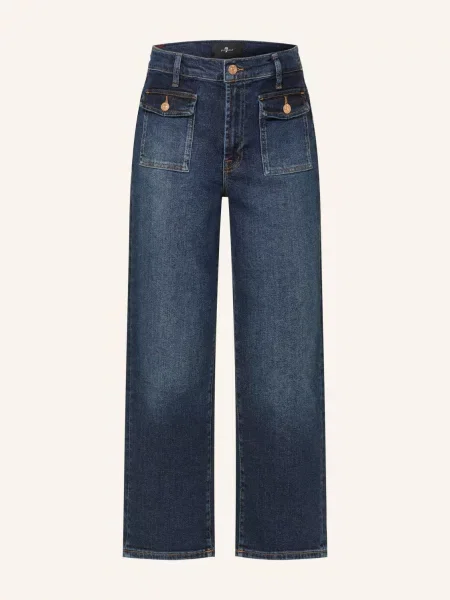 7 For All Mankind Rovné Džíny Stovepipe blue vibe modré