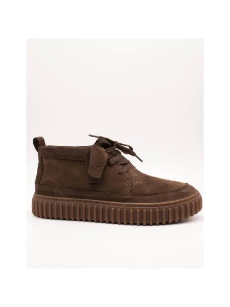 Šnurovacie tenisky Clarks hnedá