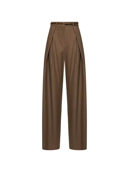 Cu centură pantaloni Max Mara maro