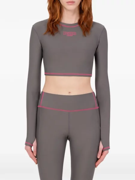 Decupat top Moschino cu imagine gri