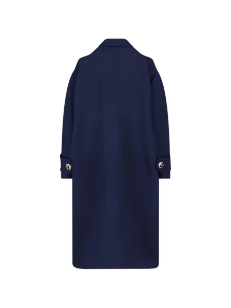 Dvouřadý kabát Balenciaga modrý