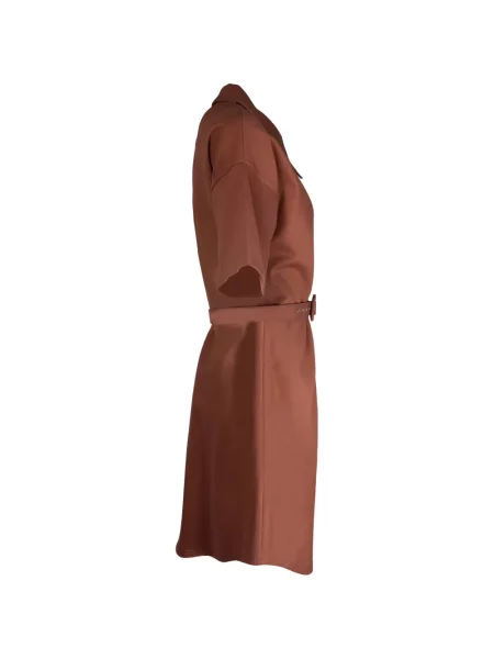 Cu centură rochie tip cămașă Victoria Beckham maro
