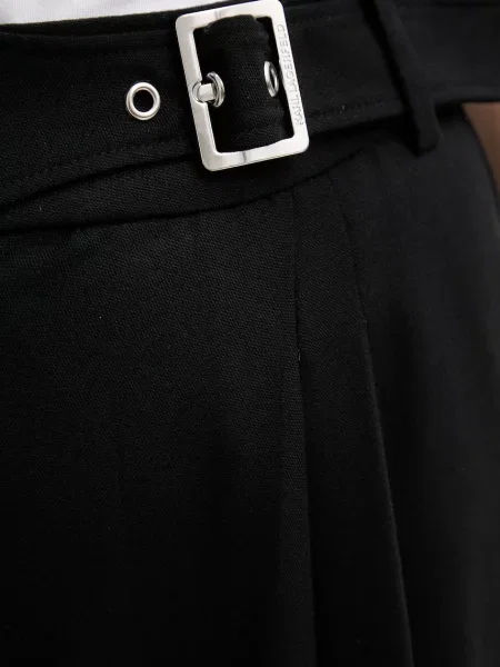Брюки Karl Lagerfeld с высокой посадкой черные