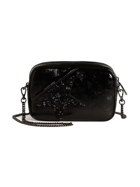 Mała mały torebka skórzana Golden Goose skórzana czarna