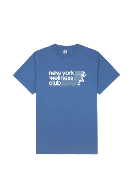 Tricou Sporty & Rich cu imagine albastru