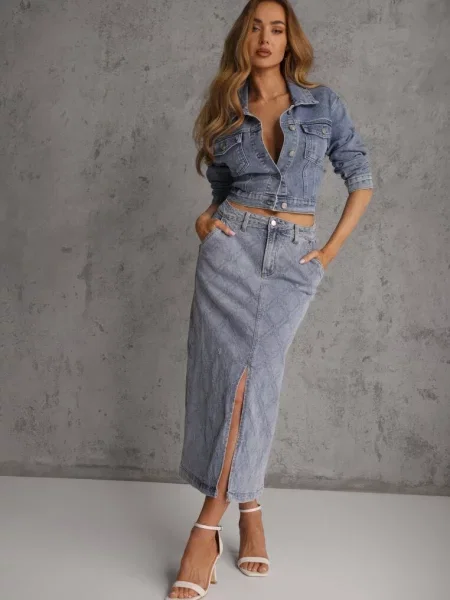 Fustă Chrissna albastră