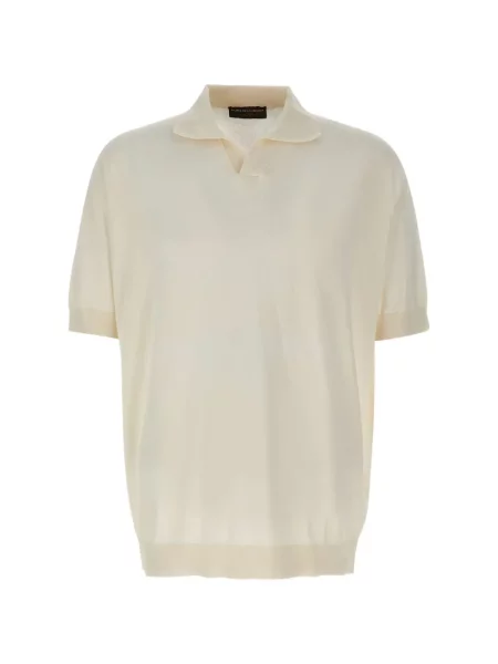 Gulerat tricou polo Filippo De Laurentiis alb