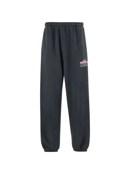 Pantaloni Willy Chavarria cu imagine alergare negru