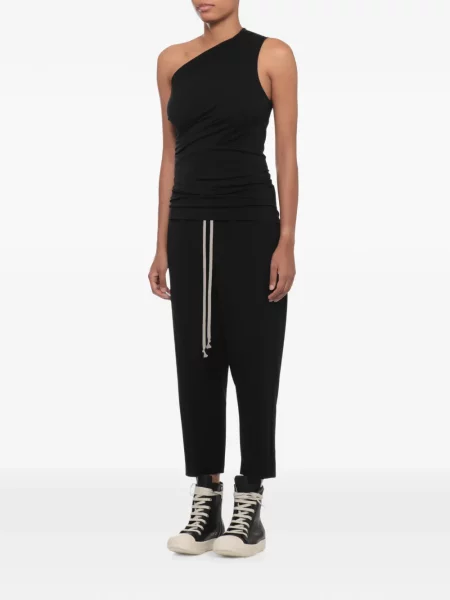 Top Rick Owens drapat cu un umăr gol negru