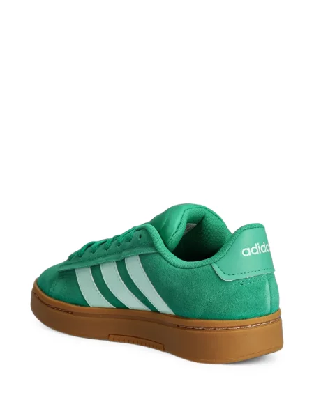 Pantaloni sport Adidas din piele de căprioară cu imagine cu model zebră verde