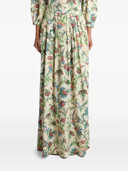 Fusta plisata Etro cu model floral plisată