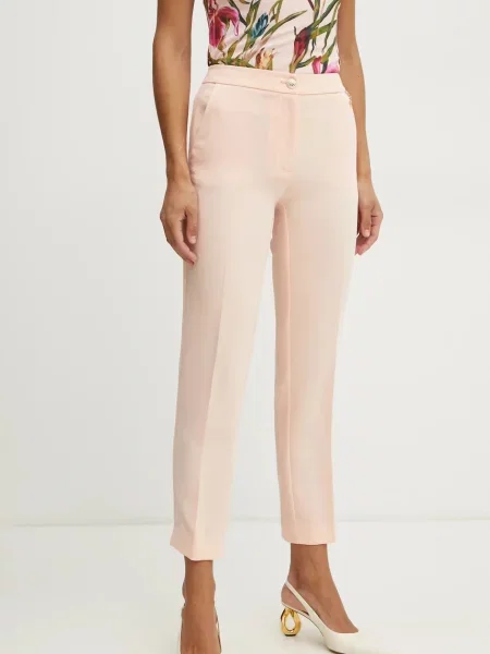 Панталон Marciano Guess BECKY с кройка тип цигара с висока талия оранжево