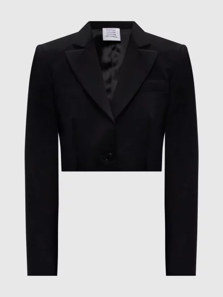 Укорочений жакет з вовни Vetements чорний